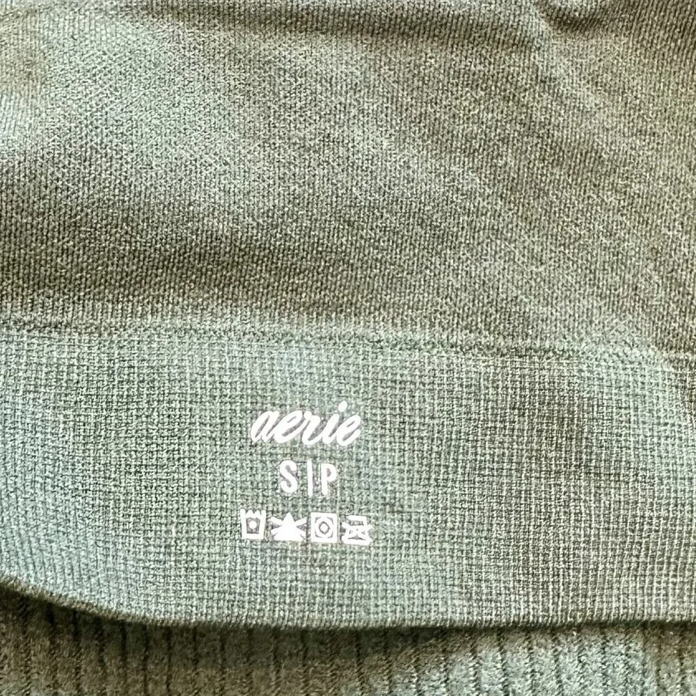 NEW Aerie Green Seamless Ring Longline Bralette - Size: Small - Picture 4 of 7